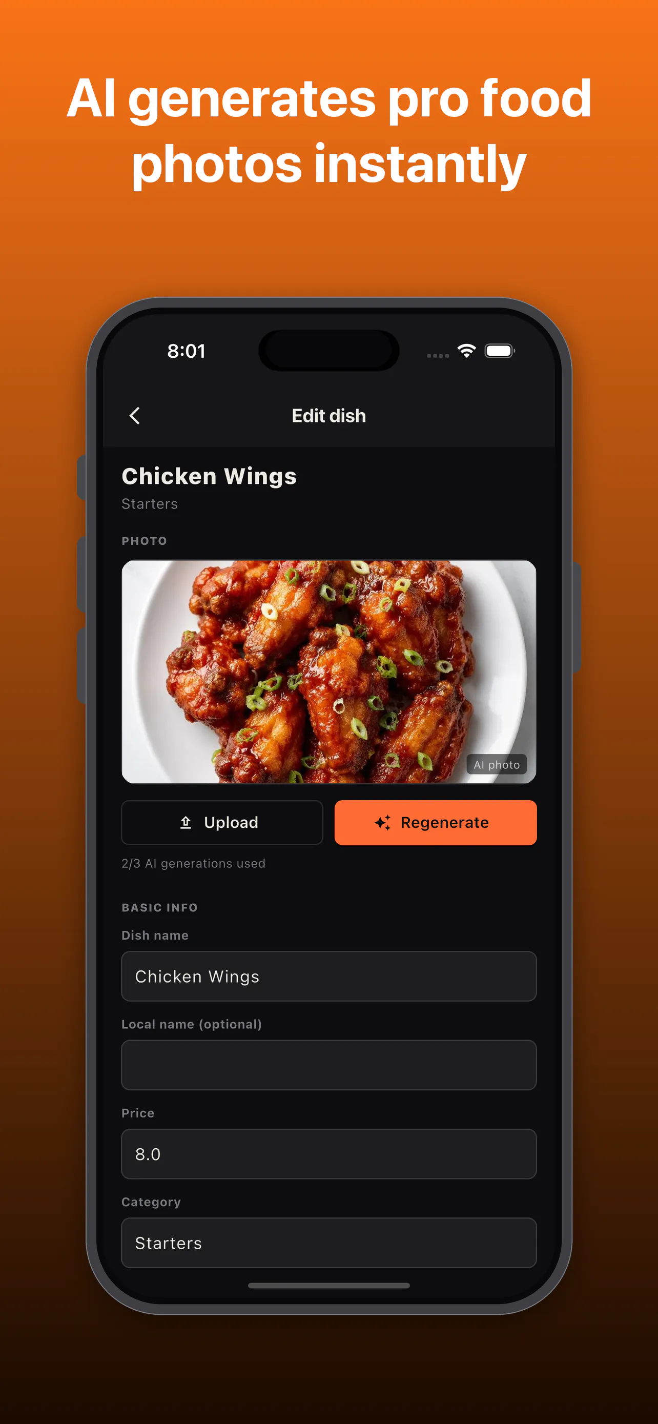 Menu Gen AI  gallery image