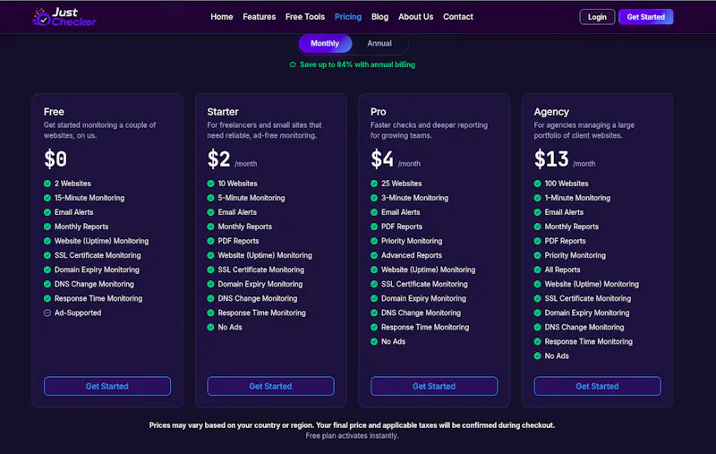 JustChecker screenshot 2