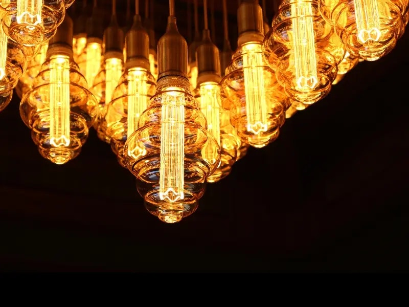 FuxingDeco LED Filament Bulbs - Product Hunt launch logo and brand identity