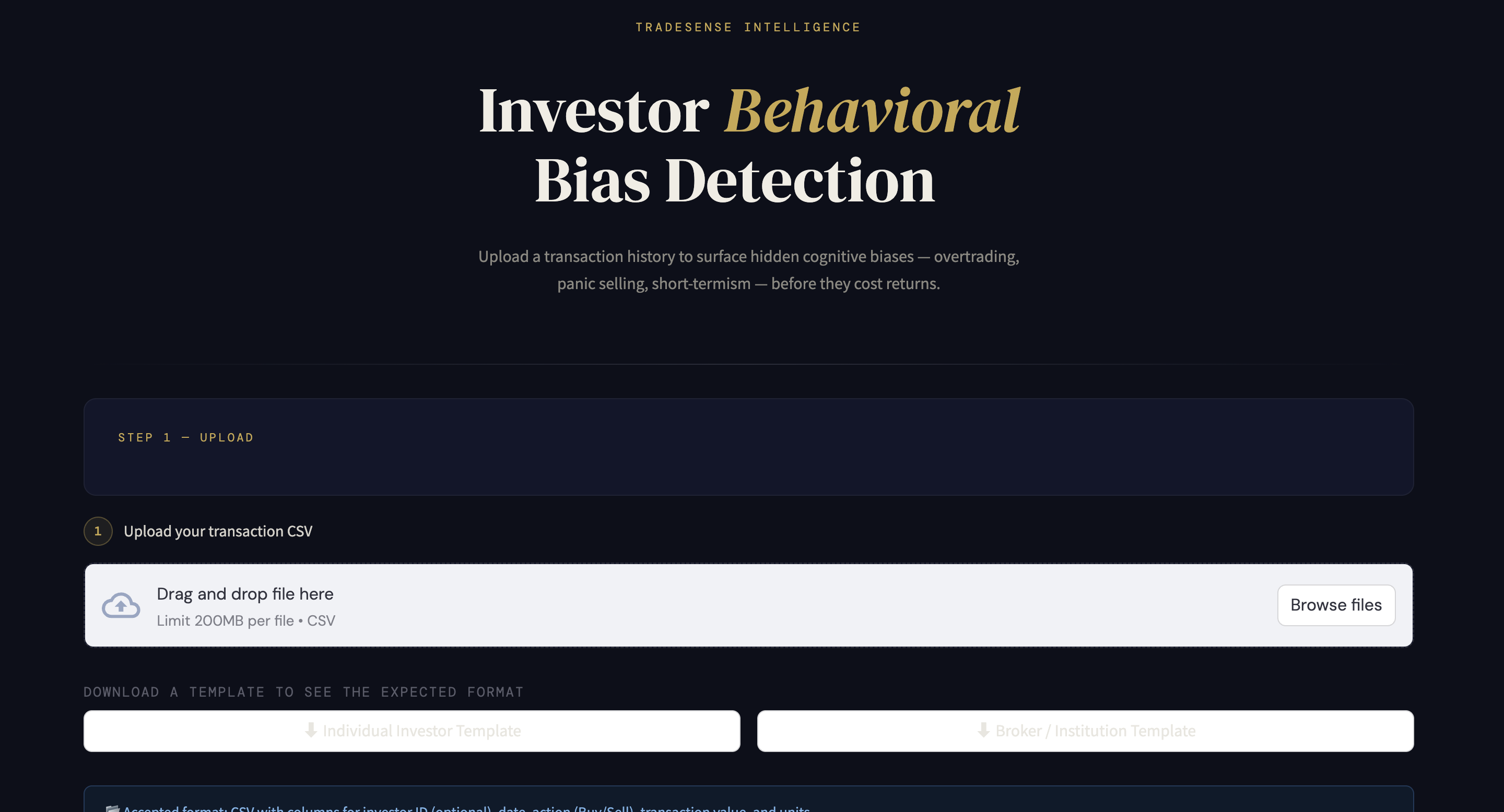 TradeSense - Screenshot 2 showing product features and functionality