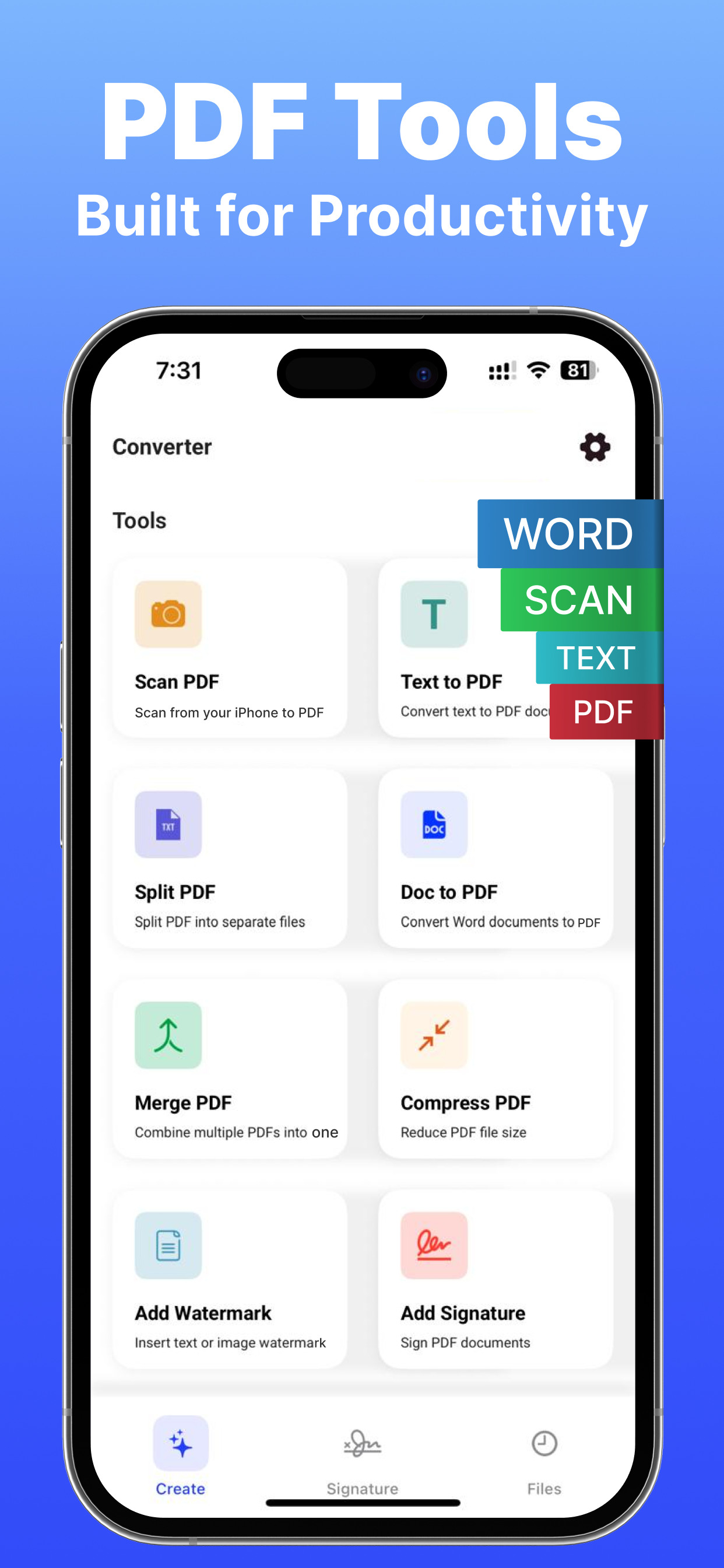 PDFBuddy: Scan, Convert & Manage PDFs - Product Hunt launch logo and brand identity