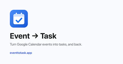 Event → Task for Google Calendar gallery image