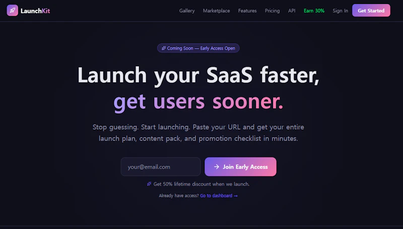 LaunchKit Ship &Promote Your SaaS Faster screenshot 1