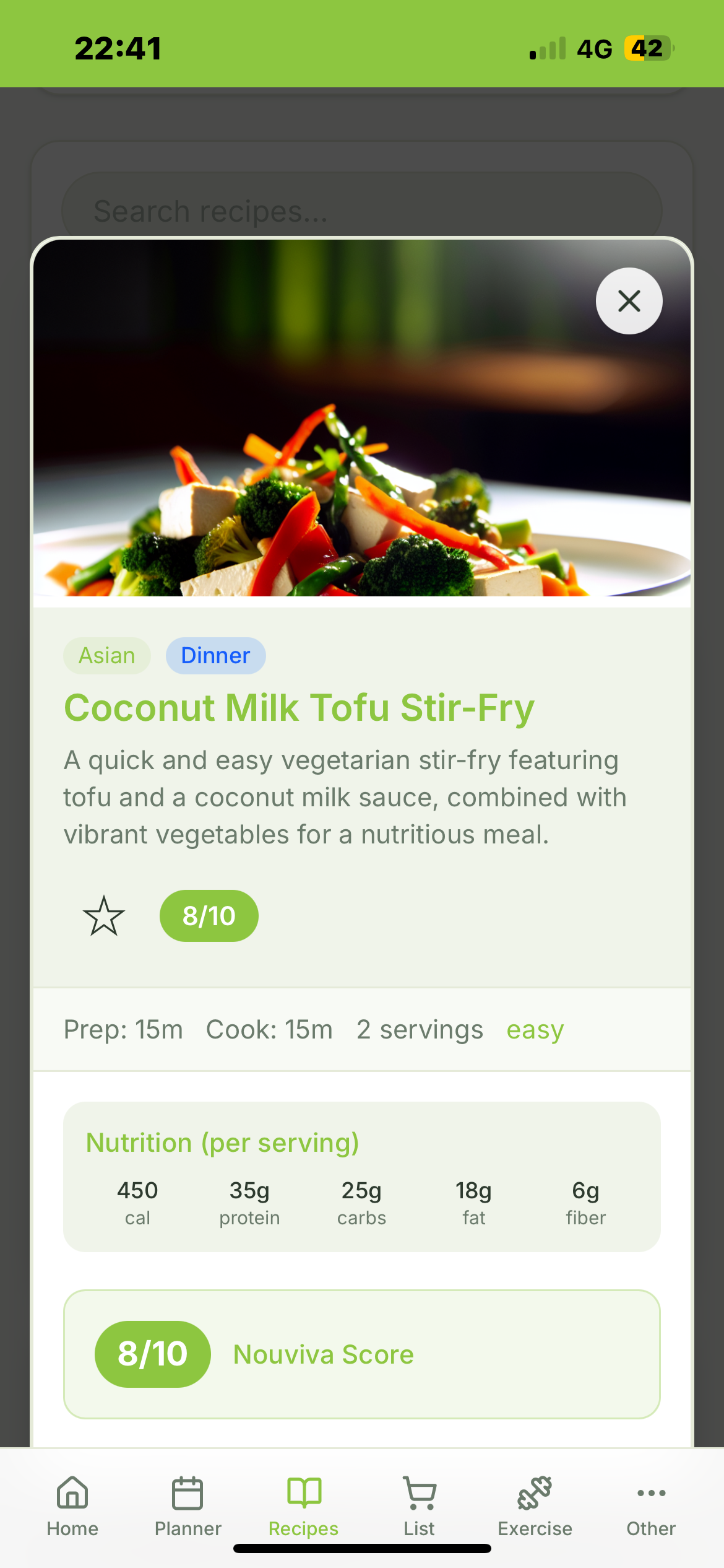 AI health planner aligned to user goals gallery image