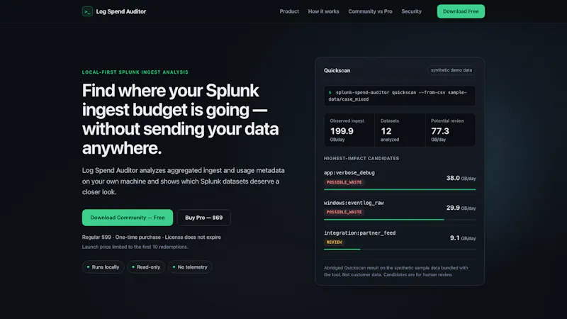 Log Spend Auditor screenshot 1