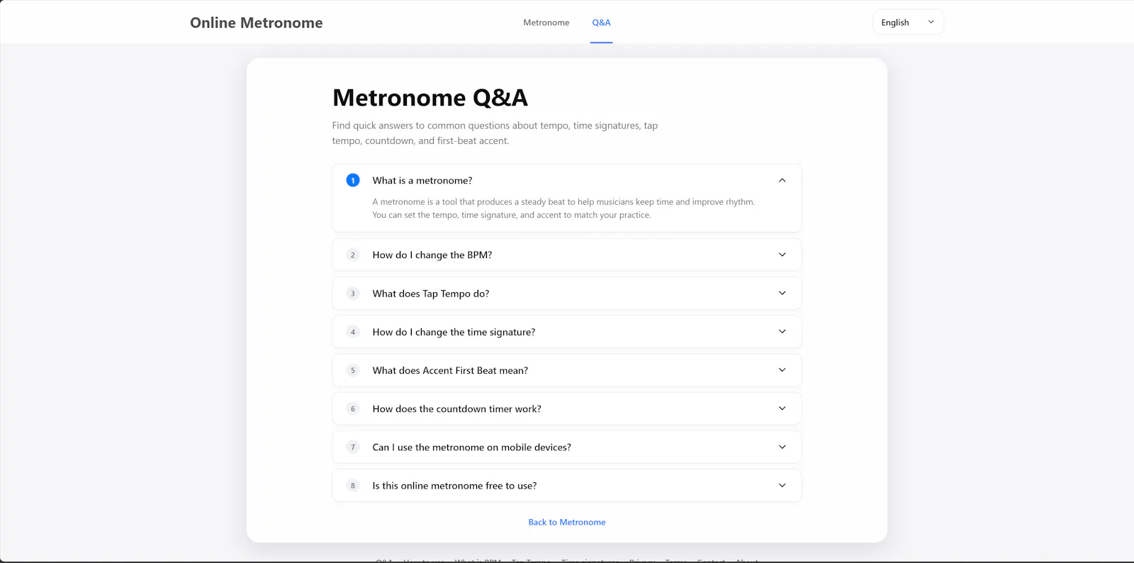 Free Online Metronome screenshot 2