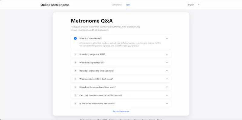 Free Online Metronome screenshot 2