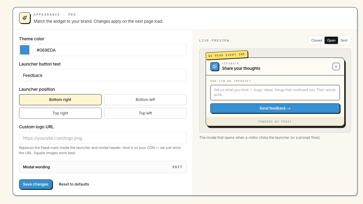 Feedi - User feedback for SaaS founders gallery image