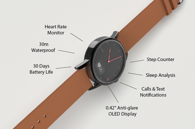 Oaxis Timepiece analog smartwatch gallery image