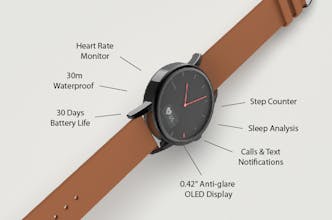 Oaxis Timepiece analog smartwatch gallery image