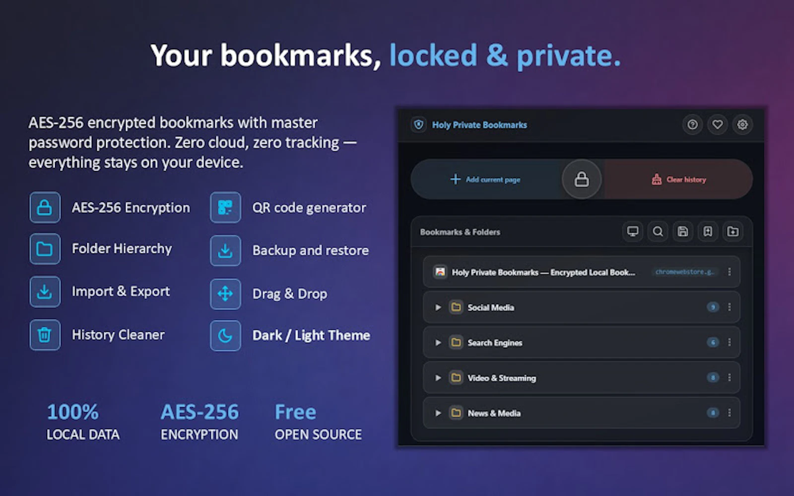 Holy Private Bookmarks screenshot 1