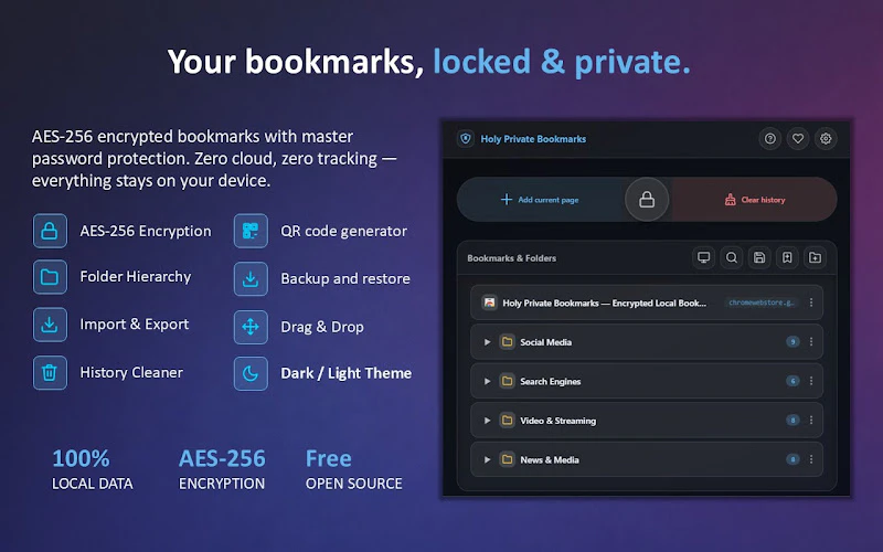 Holy Private Bookmarks screenshot 1
