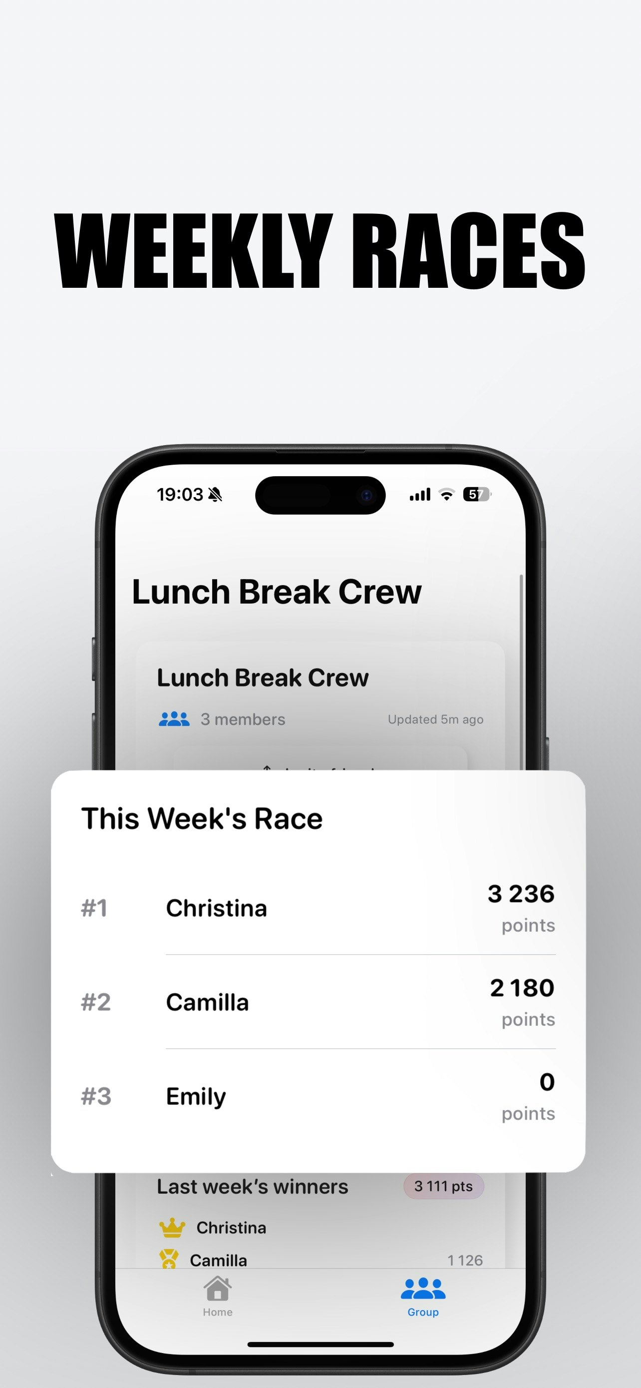 Competo - iOS App for Group competitions - Screenshot 5 showing product features and functionality