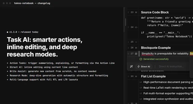 Tekno Notebook screenshot 1
