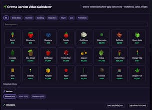 Grow a Garden Value Calculator gallery image
