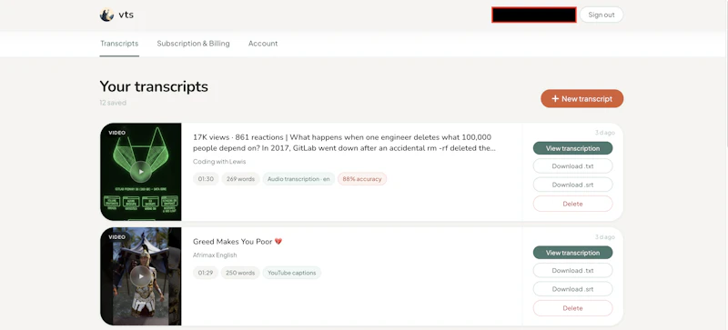 VTS screenshot 3