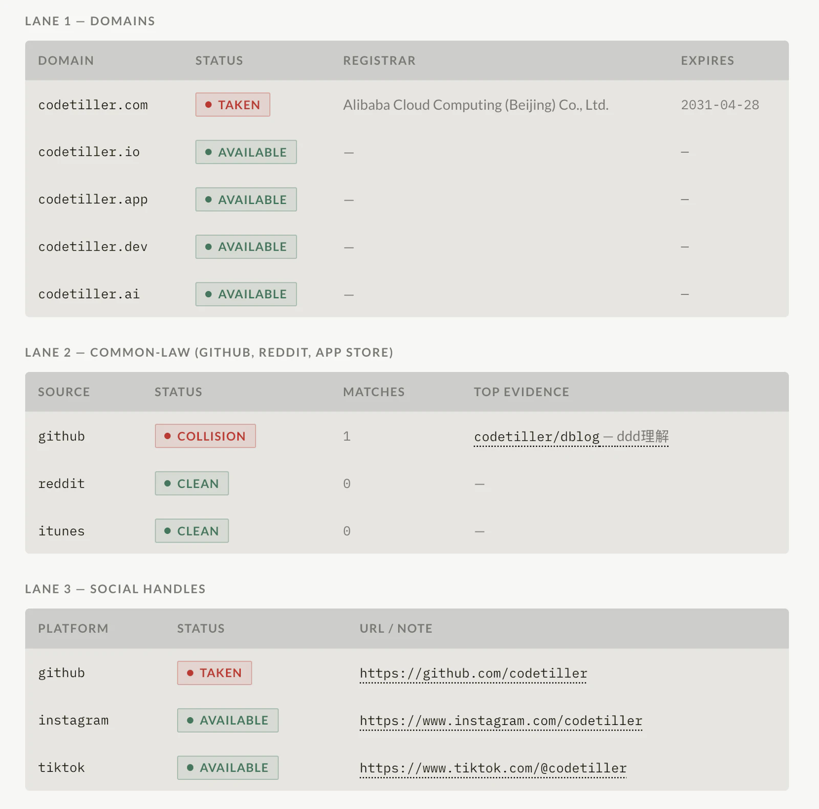 NameVerdict screenshot 3