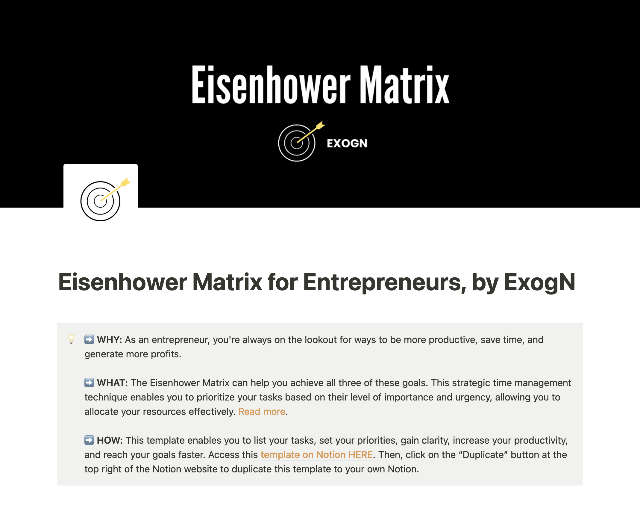 Eisenhower Matrix Notion Template Product Hunt Launch Dashboard 26 Upvotes 3 Comments