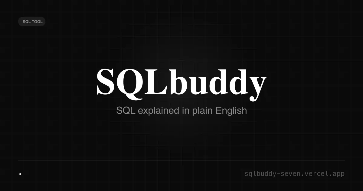 SQLbuddy 제품 배너