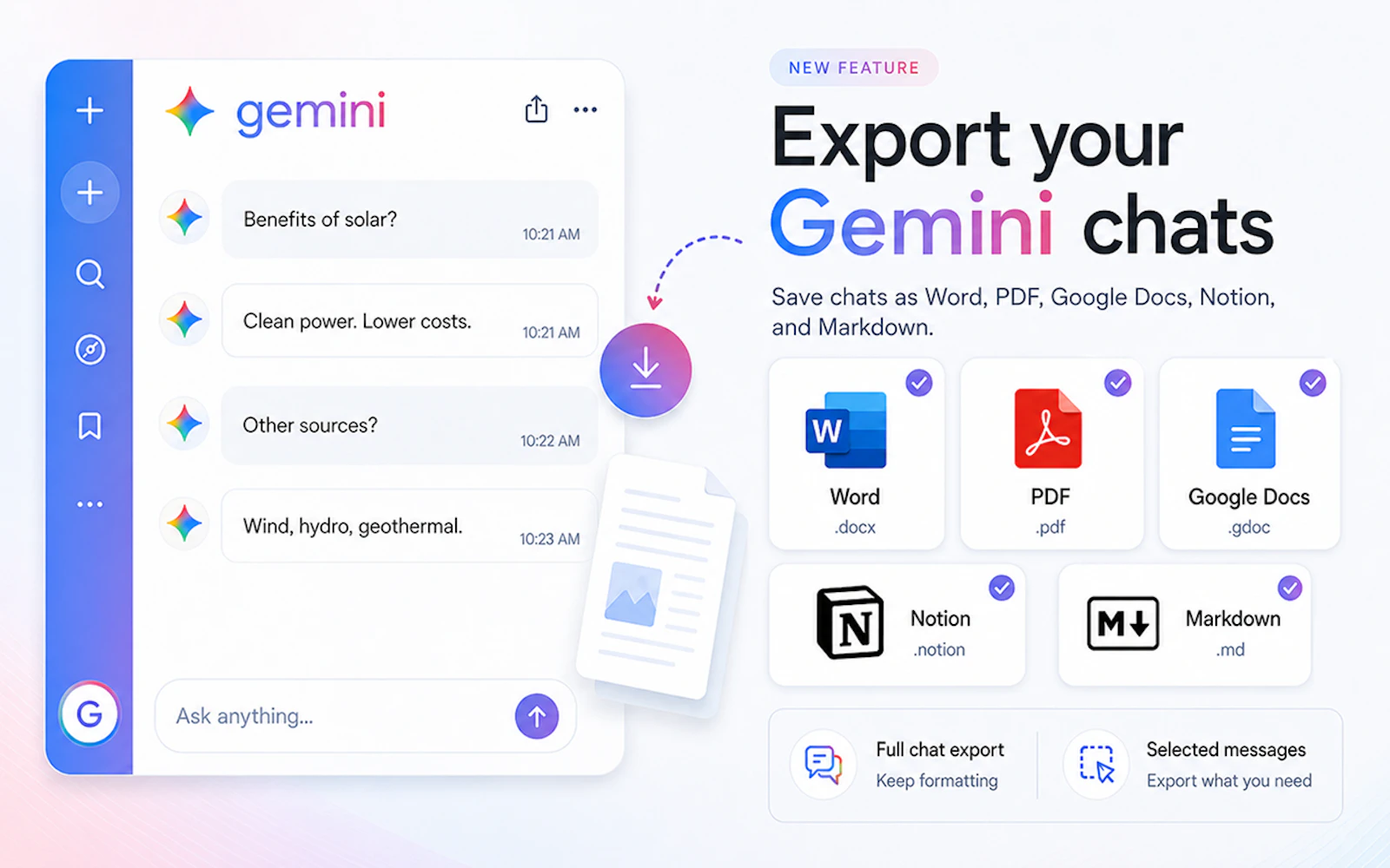 Chat Exporter for Gemini screenshot 1
