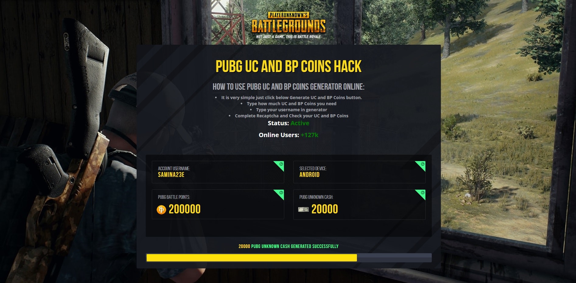 Media PUBG mudah alih PUBG UC Hack Generator 2023 3