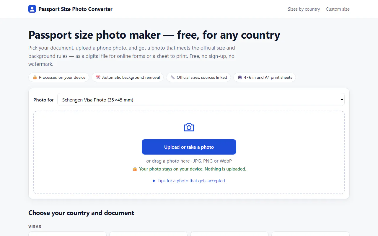 Passport Size Photo Converter gallery image
