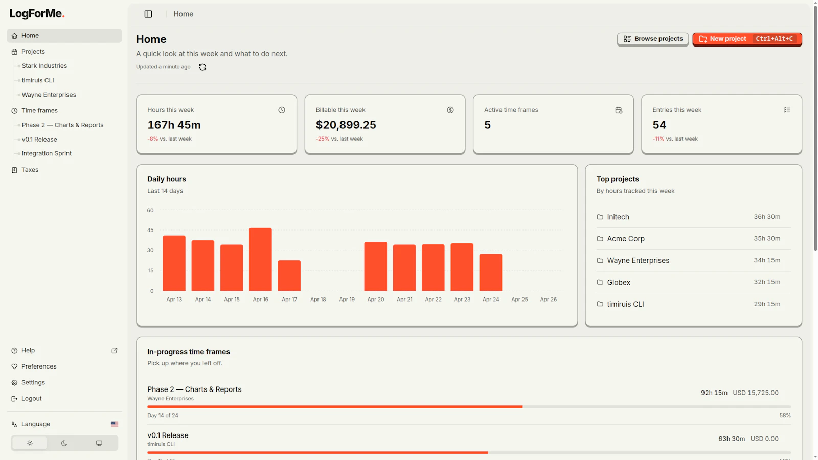 LogForMe screenshot 2