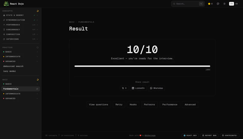 React Dojo screenshot 8