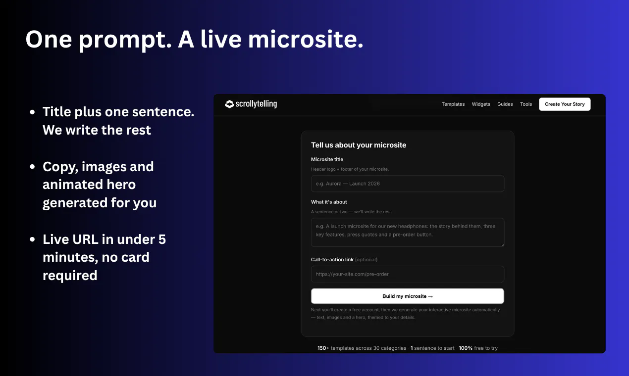 Microsite Builder by Scrollytelling 截图 3