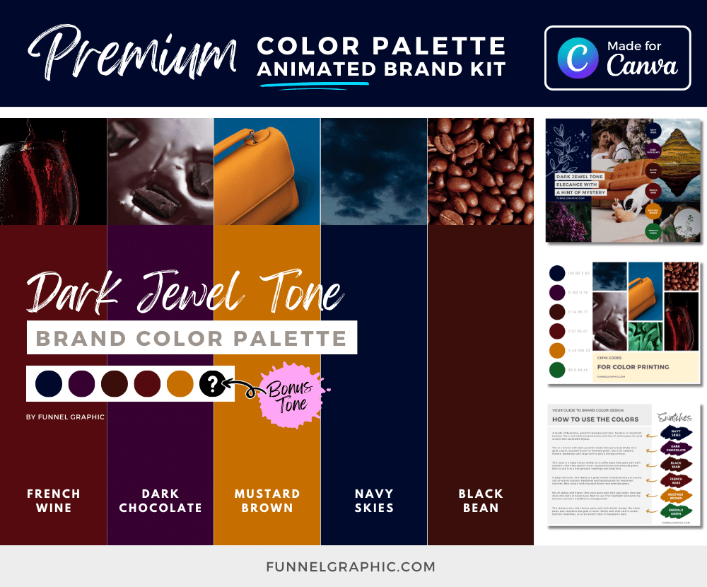 Canva Dark Jewel Color Palette - Create a brand like Tiffany & Co. inside Canva media 1