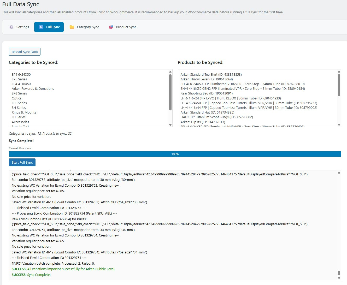 Ecwid2Woo gallery image