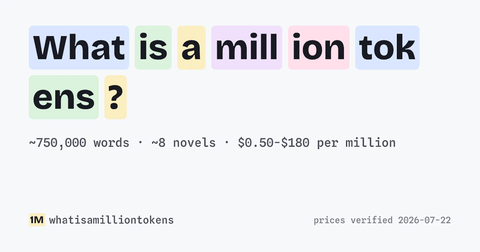  What Is a Million Tokens screenshot 1