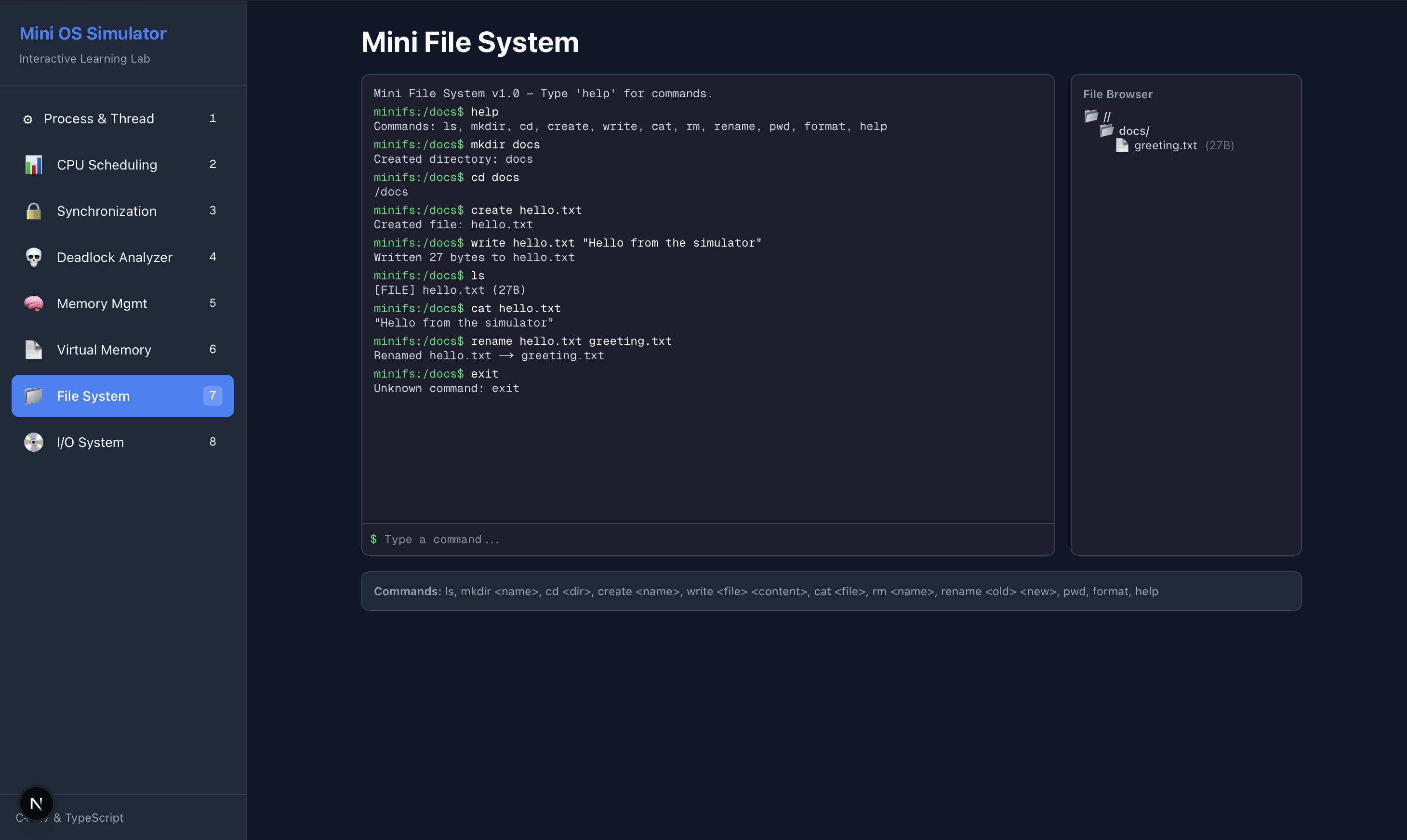 Mini OS Simulator media 3