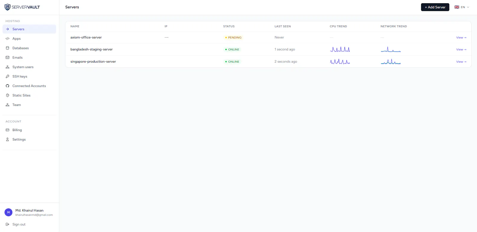 ServerVault screenshot 3