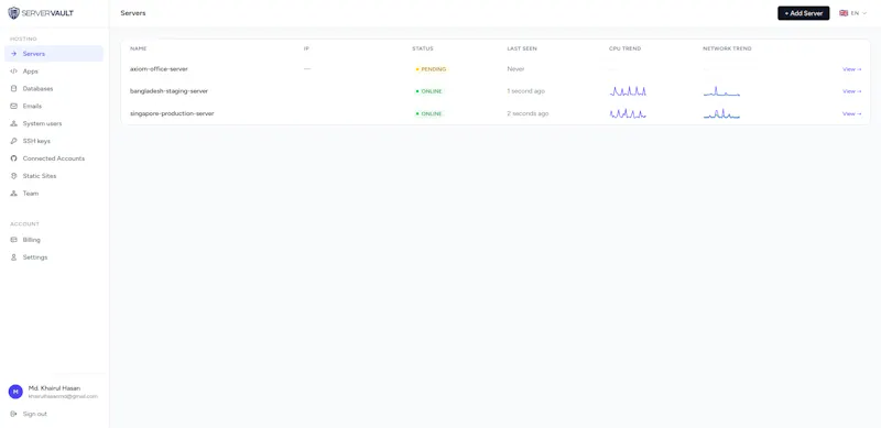 ServerVault screenshot 3