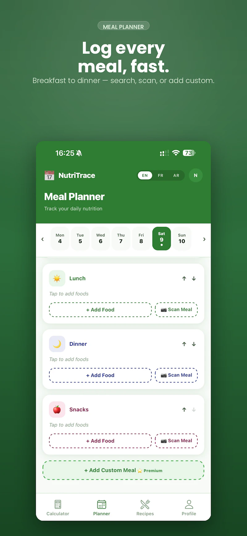 NutriTrace App screenshot 1