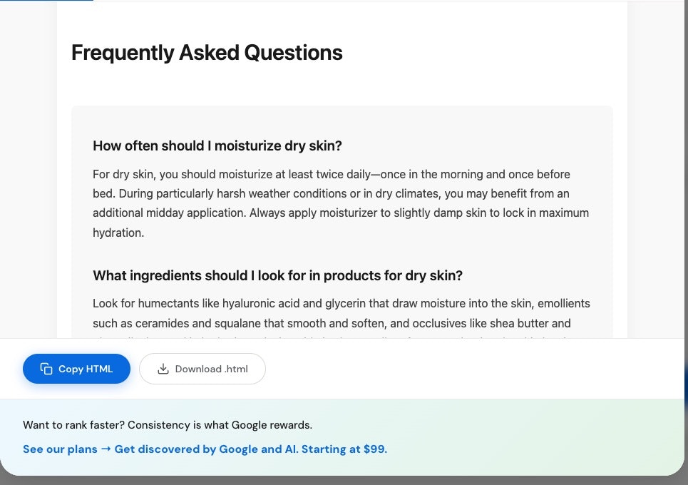 BloggedAi- Ranking SEO + AI Discovery - Screenshot 3 showing product features and functionality