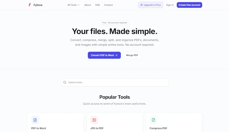 Fylova - All-In-One PDF and File toolkit screenshot 1