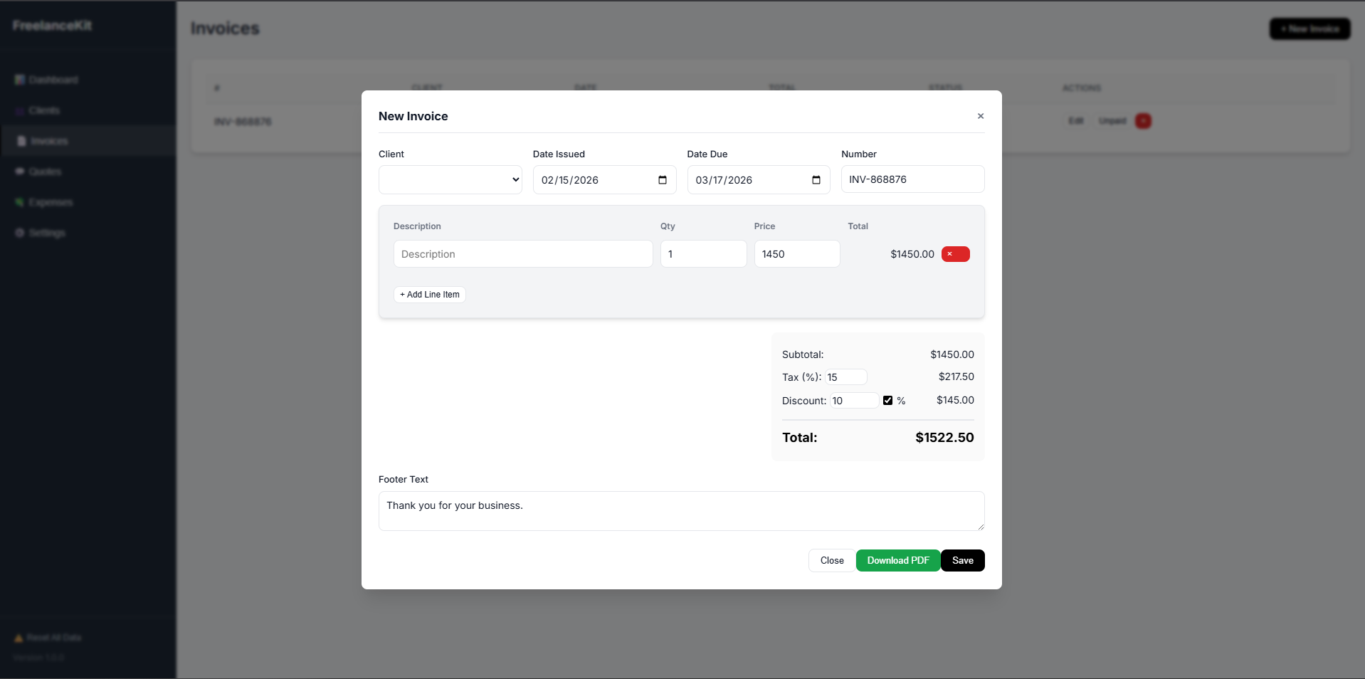 Small Business OS - Screenshot 2 showing product features and functionality