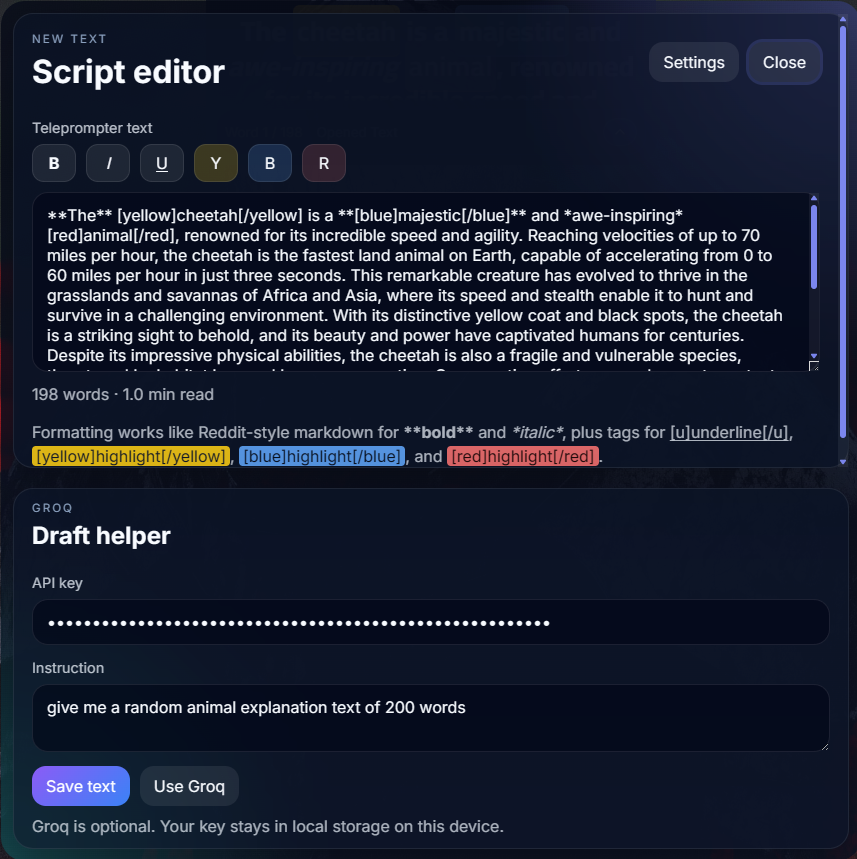 Flow teleprompter gallery image