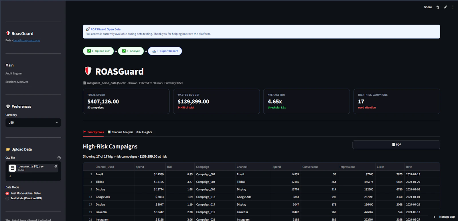 RoasGuard screenshot 1