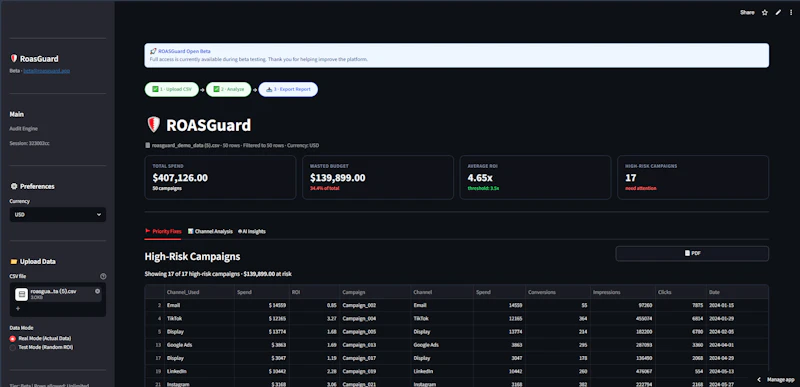 RoasGuard screenshot 1