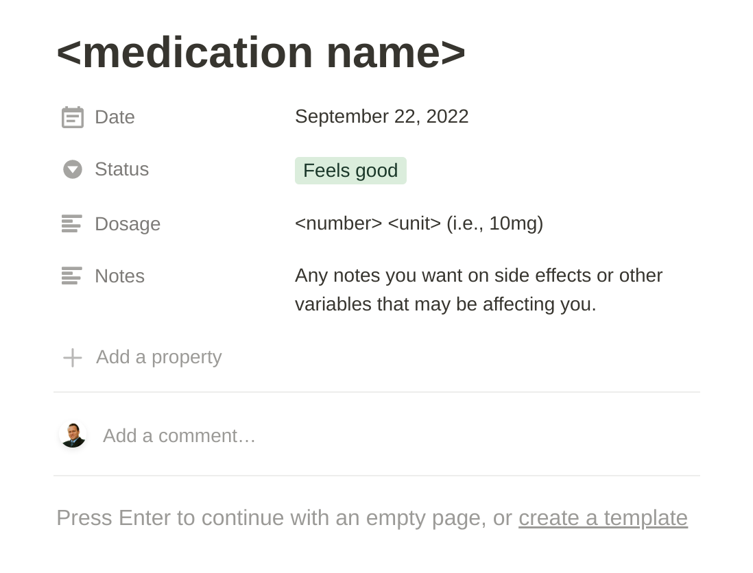 Mídia 4 de Log de medicamentos mais simples