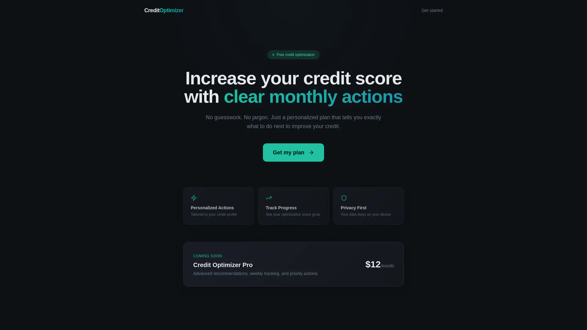 Banner del producto Opti Credit — A better way to decide