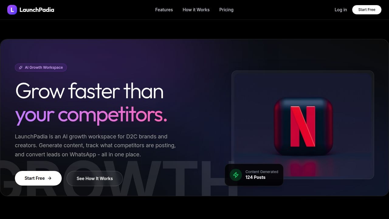 LaunchPadia - Main product screenshot demonstrating key features and user interface