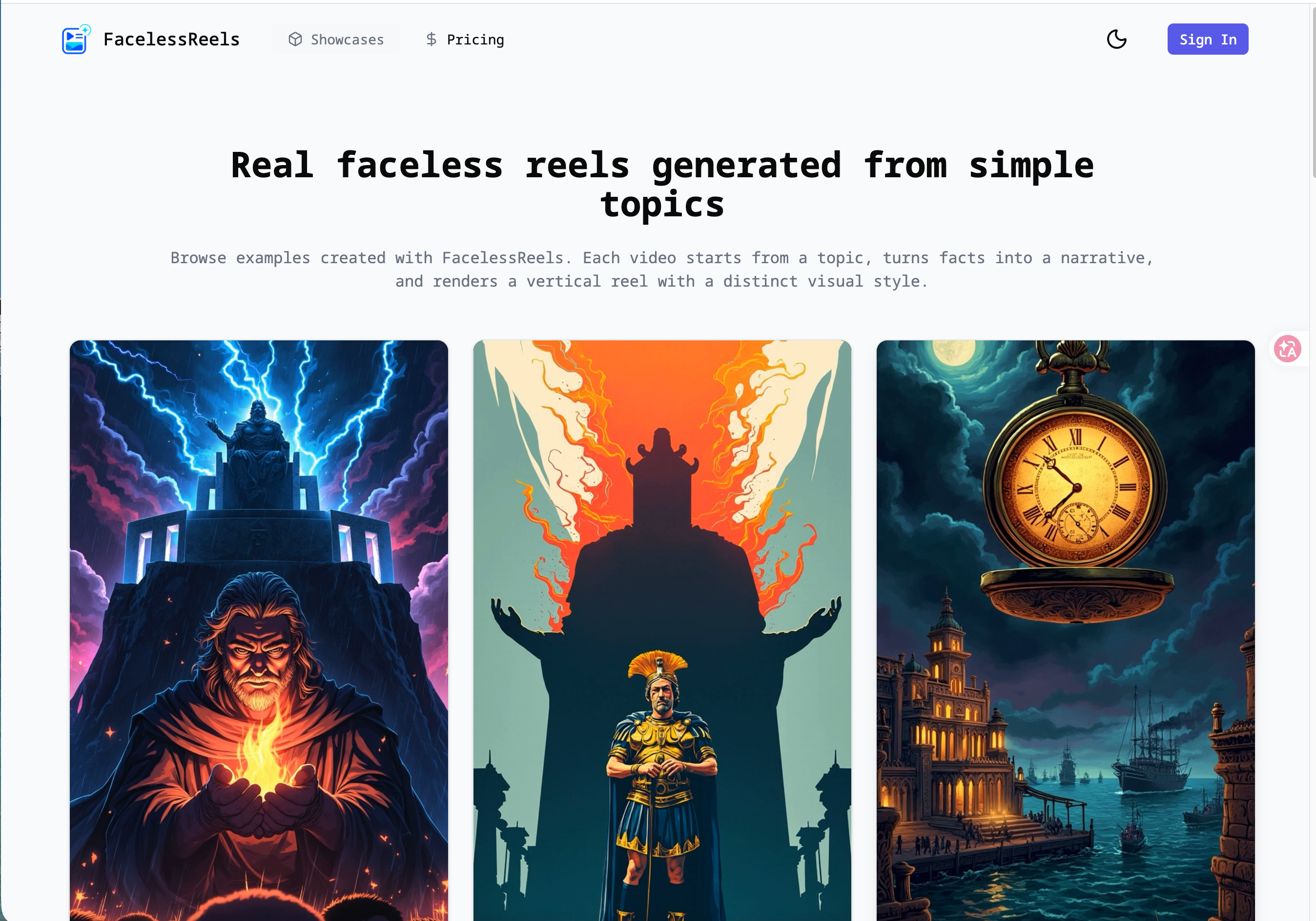 Faceless Reels Generator gallery image