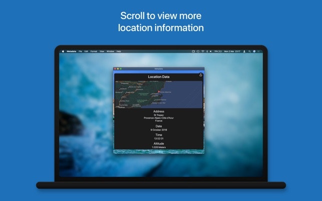 Metadata for Mac gallery image