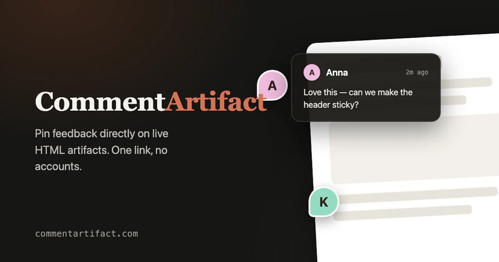 CommentArtifact screenshot 2