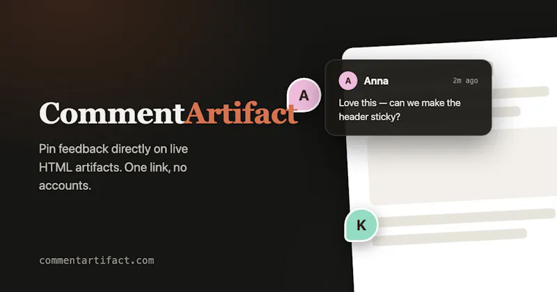 CommentArtifact screenshot 2