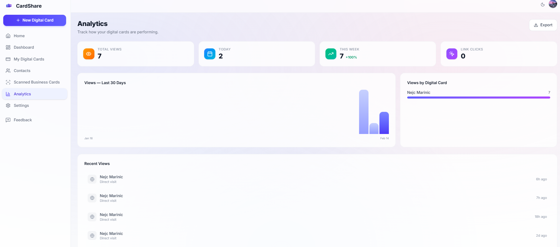 CardShare - Screenshot 3 showing product features and functionality